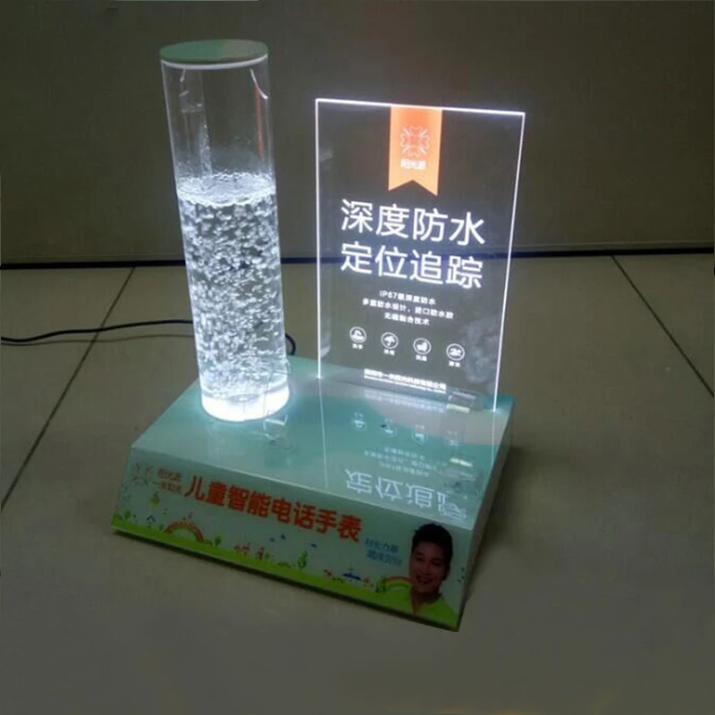 Supermarket store shop led pmma plexiglass acrylic display for waterproof watch led lcd acrylic waterproof watch display stand