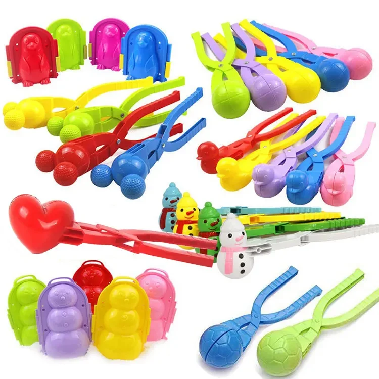 ET Snowball Maker Toy Winter Snow Sled Outdoor Snow Ball Makers Toys Kit for Kids Removable Snow Clip Toys for Boys Girls