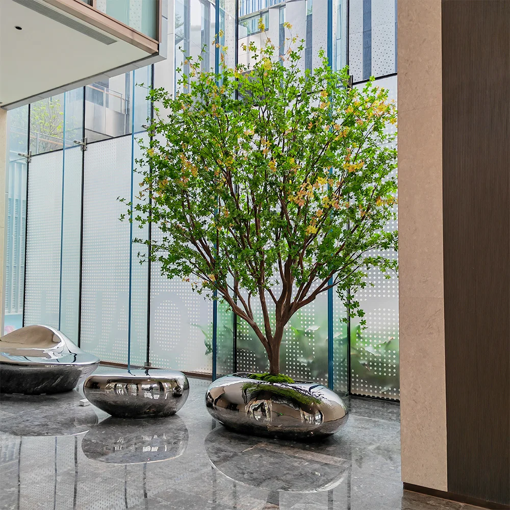YouTube Hot Luxurious Handmade Fake Green Plant Artificial Enkianthus Perulatus Tree for Home Hotel Restaurant Office Decor