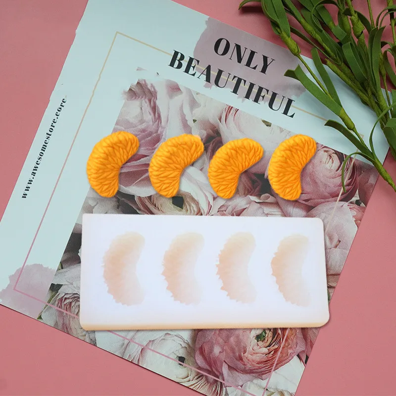 Fruit silicone mold strawberry banana blueberry mangosteen mango lemon orange diy chocolate cake candle mold