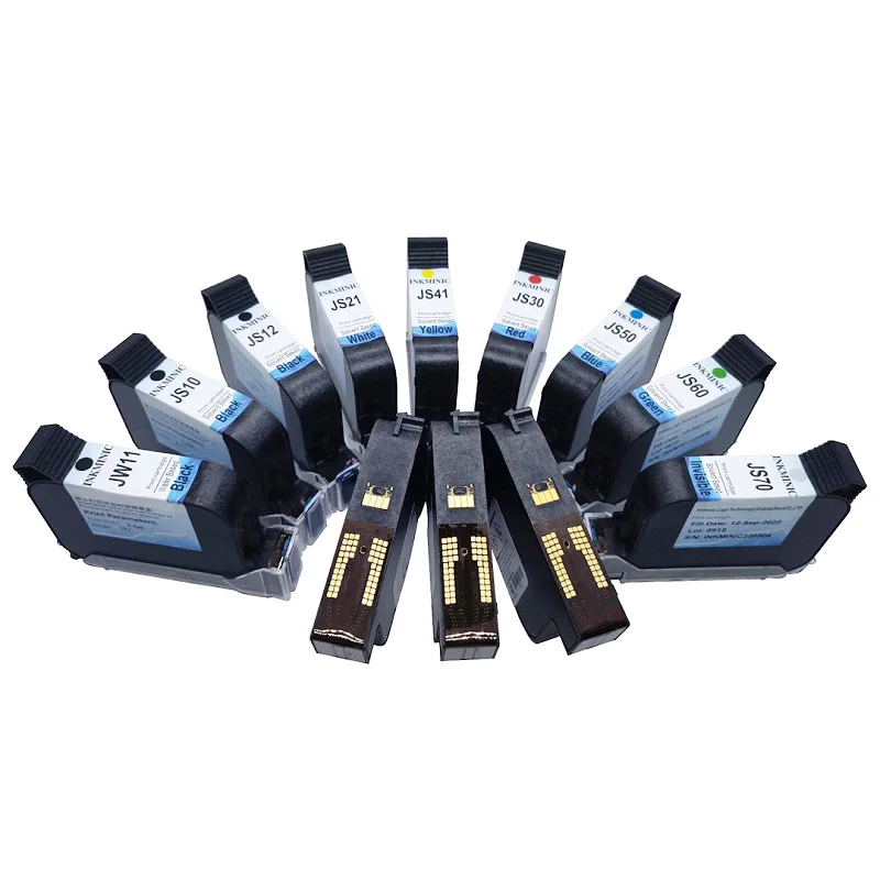 JS10(m) Быстросохнущий JW11 JS16 JS17 черный JS12 на основе растворителя JS21 цветной HP2590 чернильный картридж для принтера M7 M6 M0 MX4 MX2 MX1 Pro