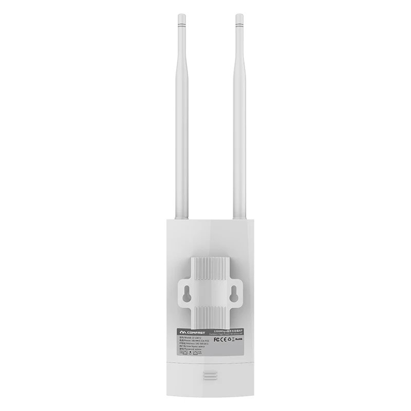 COMFAST CF-EW72 V2 1200 Мбит/с 2 4 ГГц/5 8 ГГц внешняя точка доступа Wi-Fi Водонепроницаемый AP