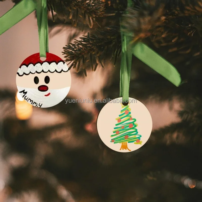 Round Disc Unfinished Wood Circles Blank Natural Wooden Cutout Ornaments for Decoration DIY Craft Art Supplies