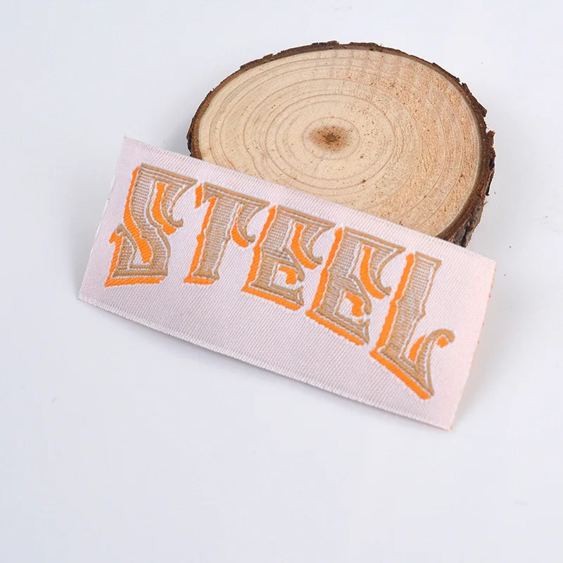 Factory Custom Logo Woven Clothing Neck Label Tags Embroidery Woven Labels for Apparel
