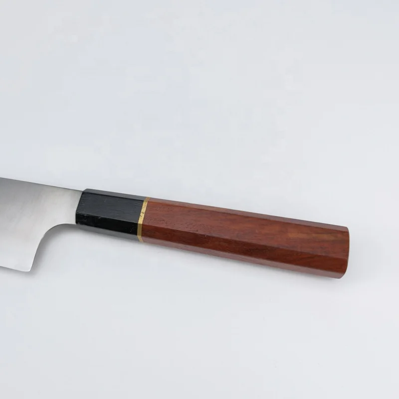 8 Inch Professional Japanese Sushi Knife With Rosewood Handle Chef Santoku Sashimi Salmon Cooking Knife for Kitchen