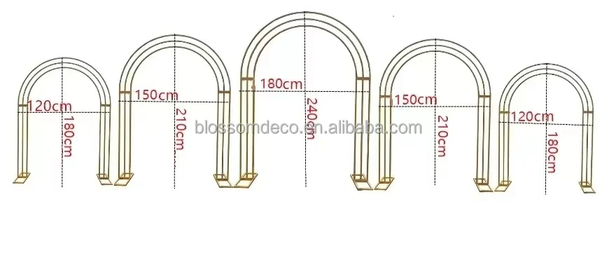 Wedding Arch Stand Gold Metal Stage Decoration Arch Frame Events Decor Birthday Party Backdrop Decoration Wedding Backdrop
