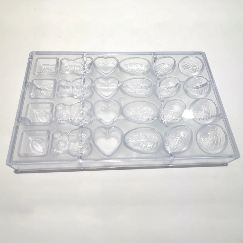 Custom Chocolate Mold Polycarbonate Multi-Shape heart shaped mold for chocolate
