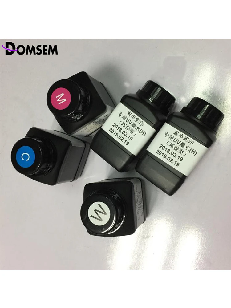 DOMSEM 250ML LED UV INK TX800 XP600 L800 L1800 L805 DX5 DX7 DX10 DX4 DX6 Printhead for Epson 1390 R1800 R1900 UV Printing Ink