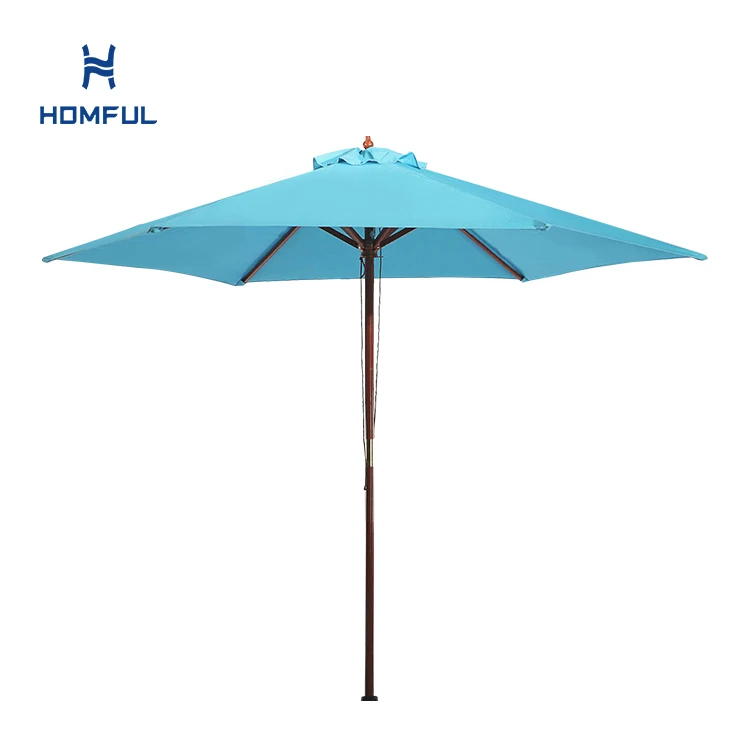 Garden Yard Beach Sun Shade Outdoor Umbrella Hardwood Parasol Patio Umbrella