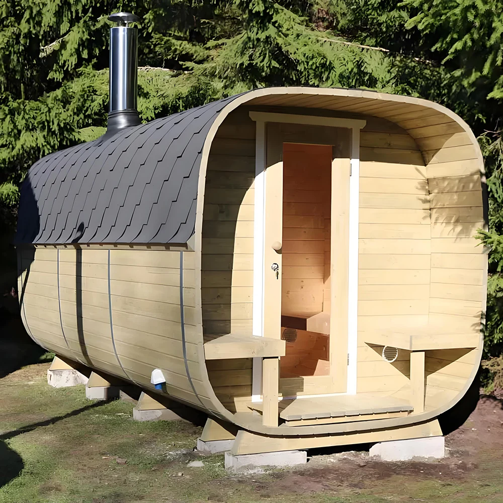 2024 Wholesale Price Cube Sauna Outdoor Sauna Room Cedar Wood Steam With Electric Sauna Heater