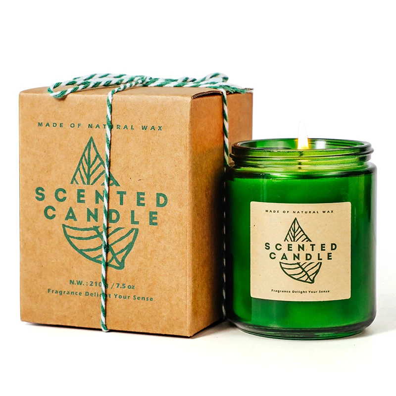 Wholesale Luxury Glass custom Logo Soy Wax Aromatherapy Scented Candles