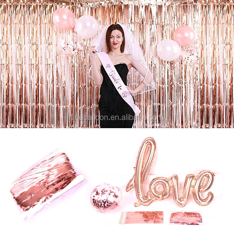 Birthday Party Background Photo Booth Fringe Tassel Door Foil Curtain