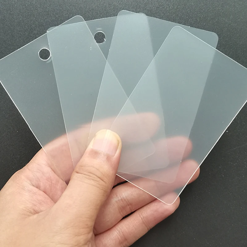 DIY Custom Design Blank Plastic Gift Cards Frosted Transparent PVC Business Card