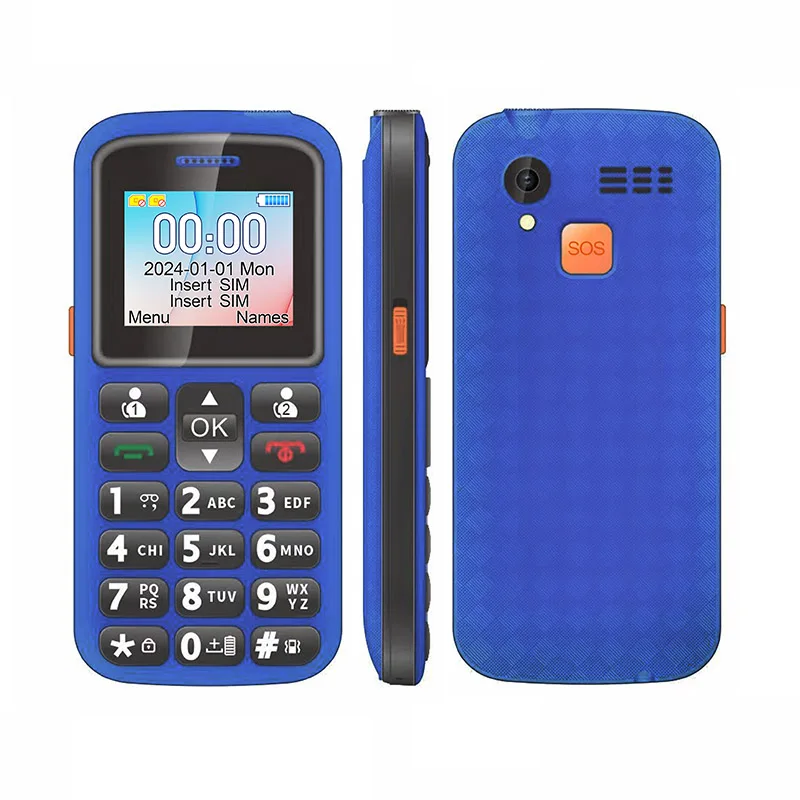 1.77 Inch  Mobile Phone with Dual SIM  Cheap Big Button Keypad Phone  Wholesale price Feature phone