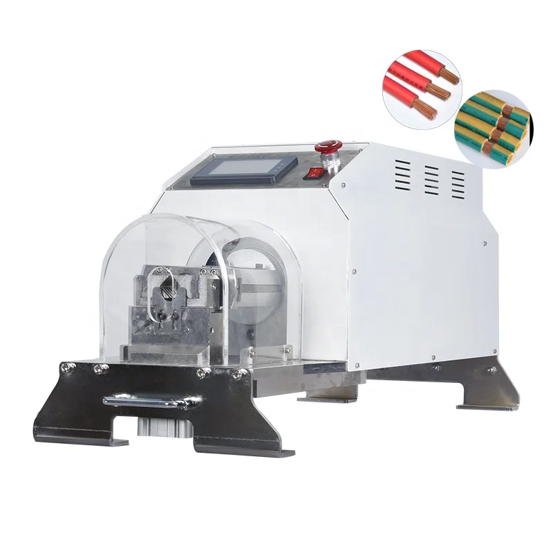 Semi-auto Large Wire Cut Strip Machine Coaxial Cable Cutting  Cable Strip Machine Rotary Coaxial Cable Wire Stripping Machine