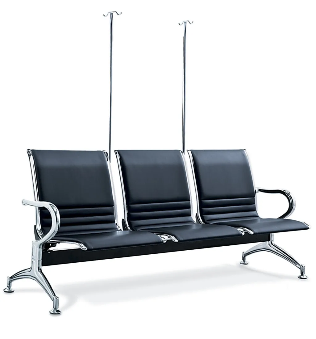Airport chair 3 seat steel public waiting chair for park/ bus station airport waiting chair