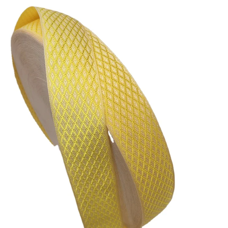 Gold color customized  woven  ribbon Mattress Binding edge tape for Mattress Tape Edge Sewing Machine
