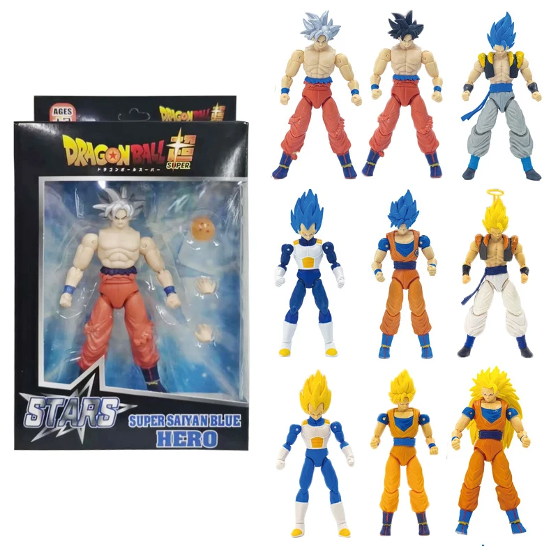Экшн-фигурка из ПВХ 16-18 см DBZ Shf Goku Vegeta Super Saiyan Gogeta