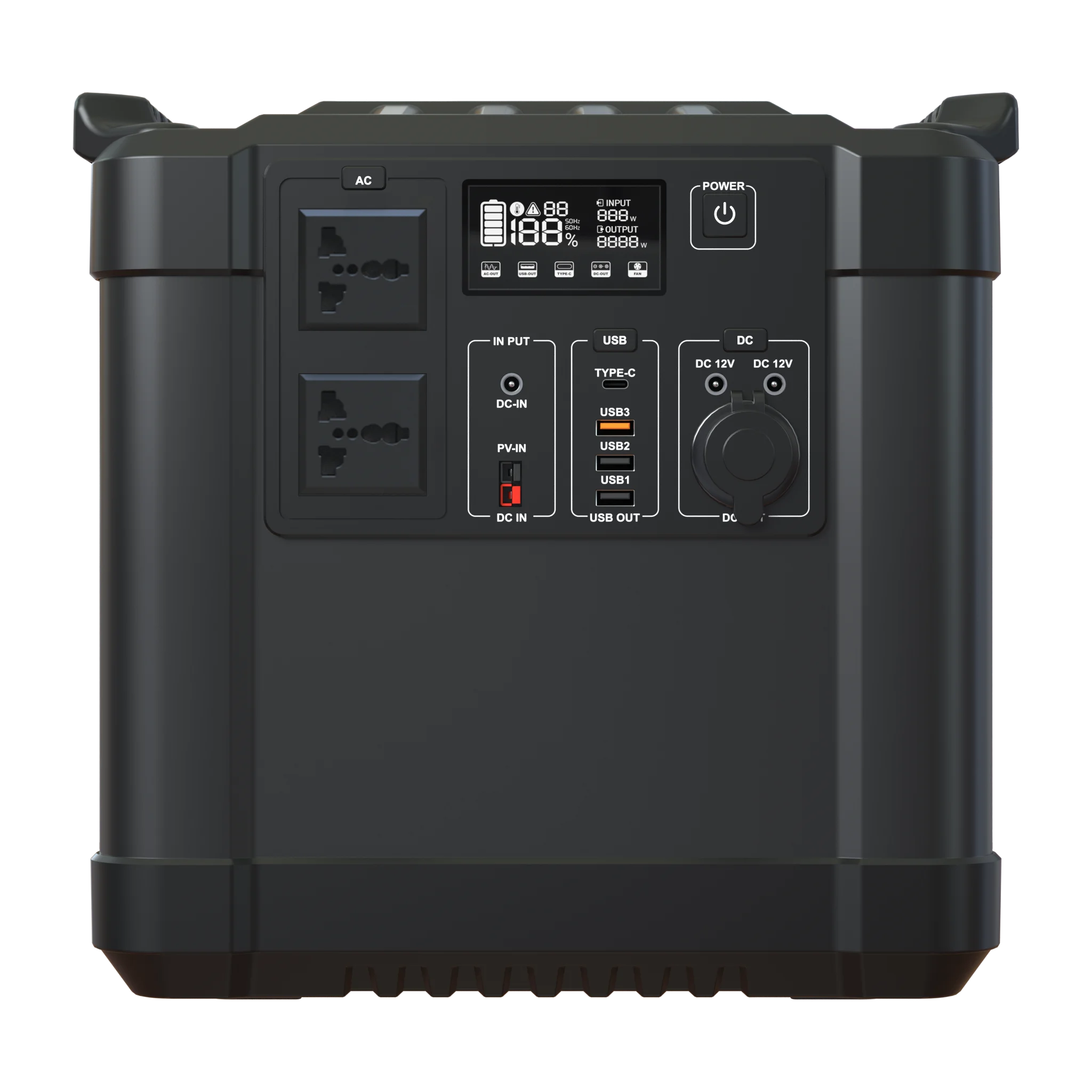 110V 220V Portable 2200Wh Power Station for Laptop Notebook Over-Discharging Protection 2000W