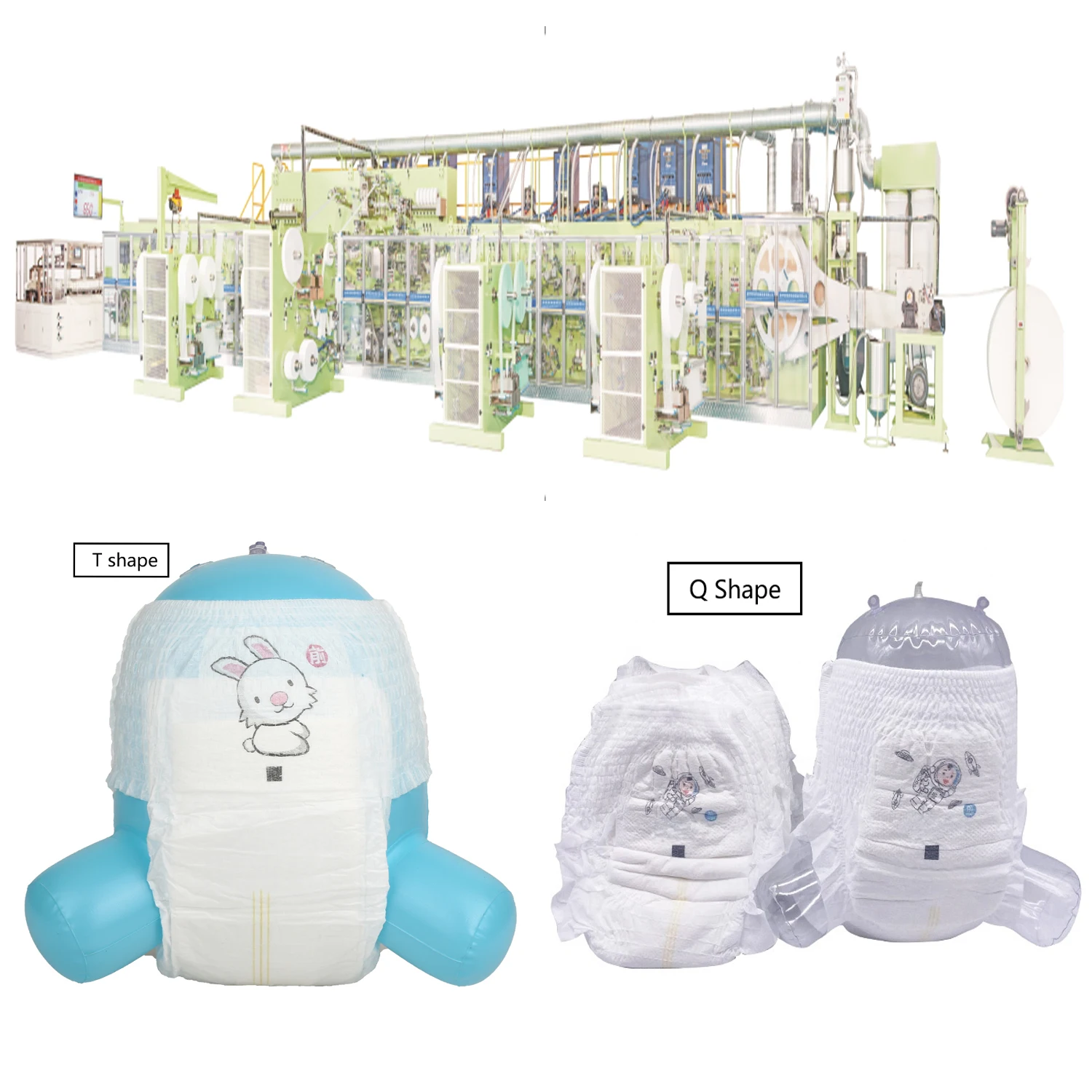 Baby Diapers Production Equipment Automatic Adult Baby Diaper  Making  Machine