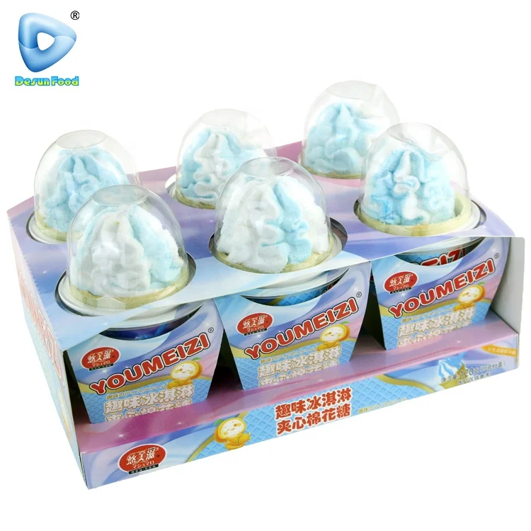 Wholesale sweets fruit ice cream center filling marshmallow candy