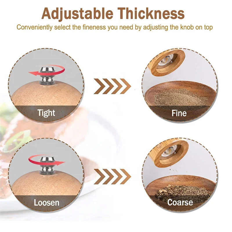 Amazon hot sale 6.5 inch salt&pepper mill grinder acrylic 6.5 inch manual pepper grinder  hand pepper grinder
