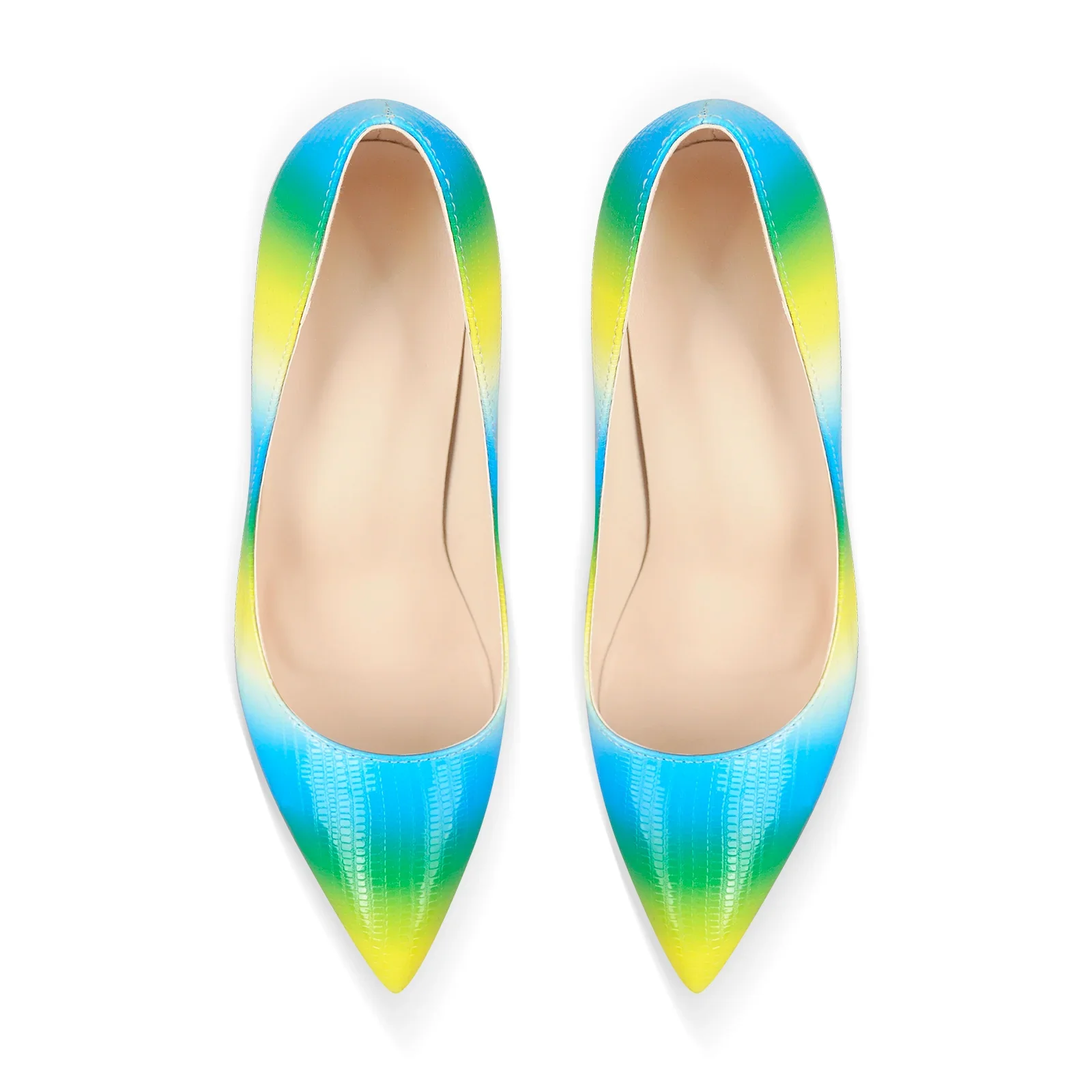 Rainbow style  wholesale plain high heels shoes Pointy toe womens heels with high quality factory shoe