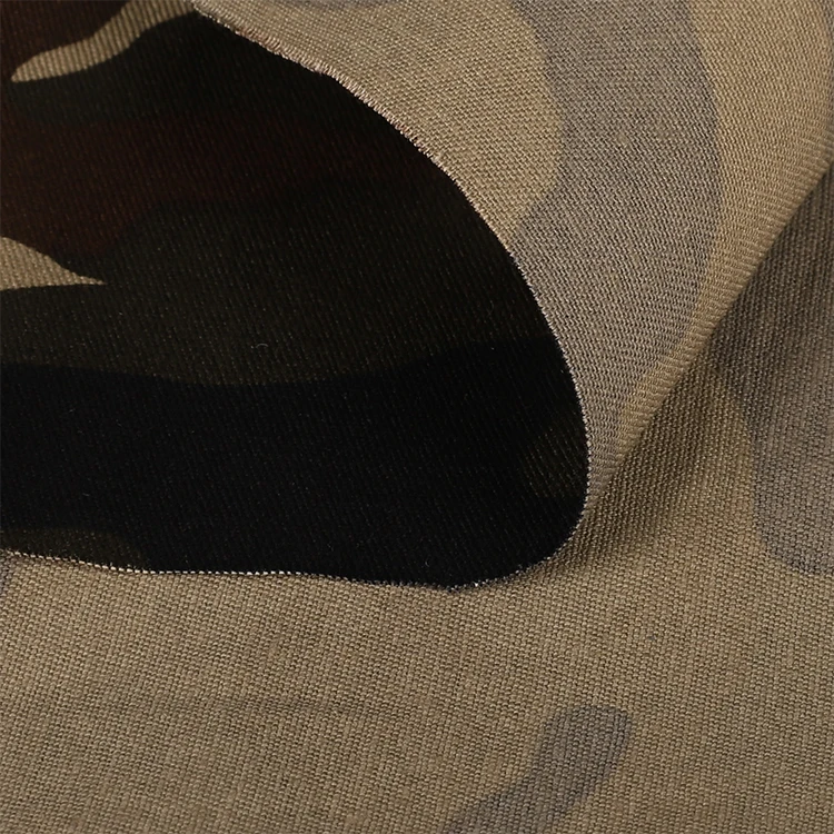 Custom Supplier Print Fabric Cotton Printed Camouflage Cotton Knit 100% Hemp Fabric Wholesale