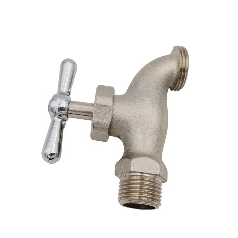 
slow open brass bibcock 1/2 chromed outdoor cold water tap wall mounted garden faucet basin nixer 