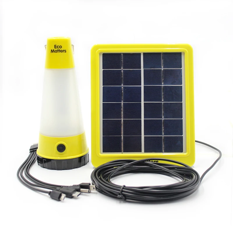 Small solar led light outdoor portable 2w rechargeable solar led light