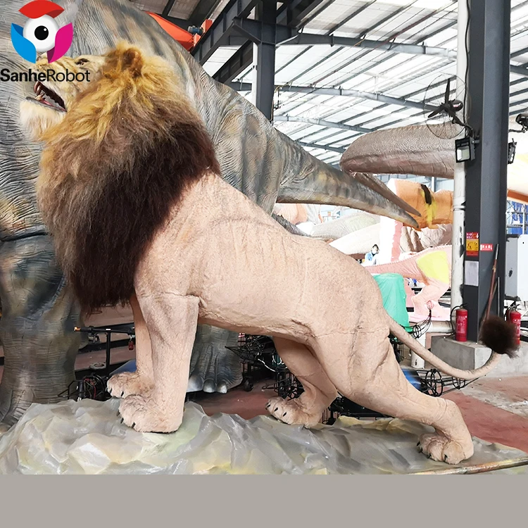 Animal park Simulation Animal animatronic Life size Lion for sale Theme Park Decorations Simulation Animals Animatronic Lion