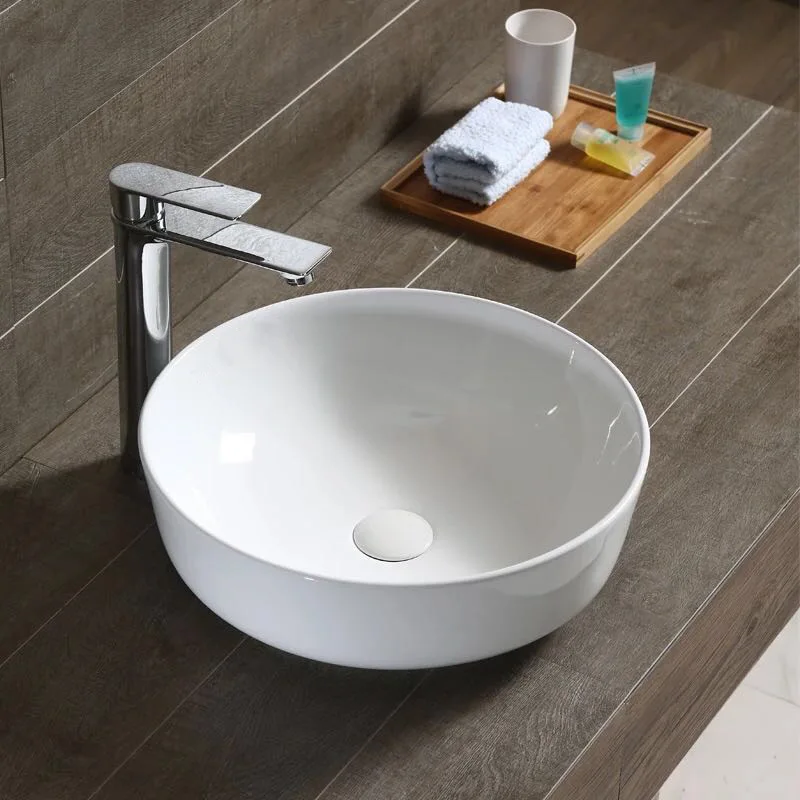 Bathroom Vessel Sink Hand Wash Basin Hot Sale Gold Oval Countertop Ceramic Black Red White Light Stone OEM Item Surface Packing