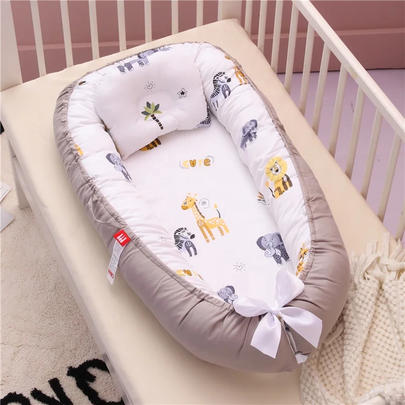 Foldable Baby Nest Detachable And Washable  Bed Baby With Pillow