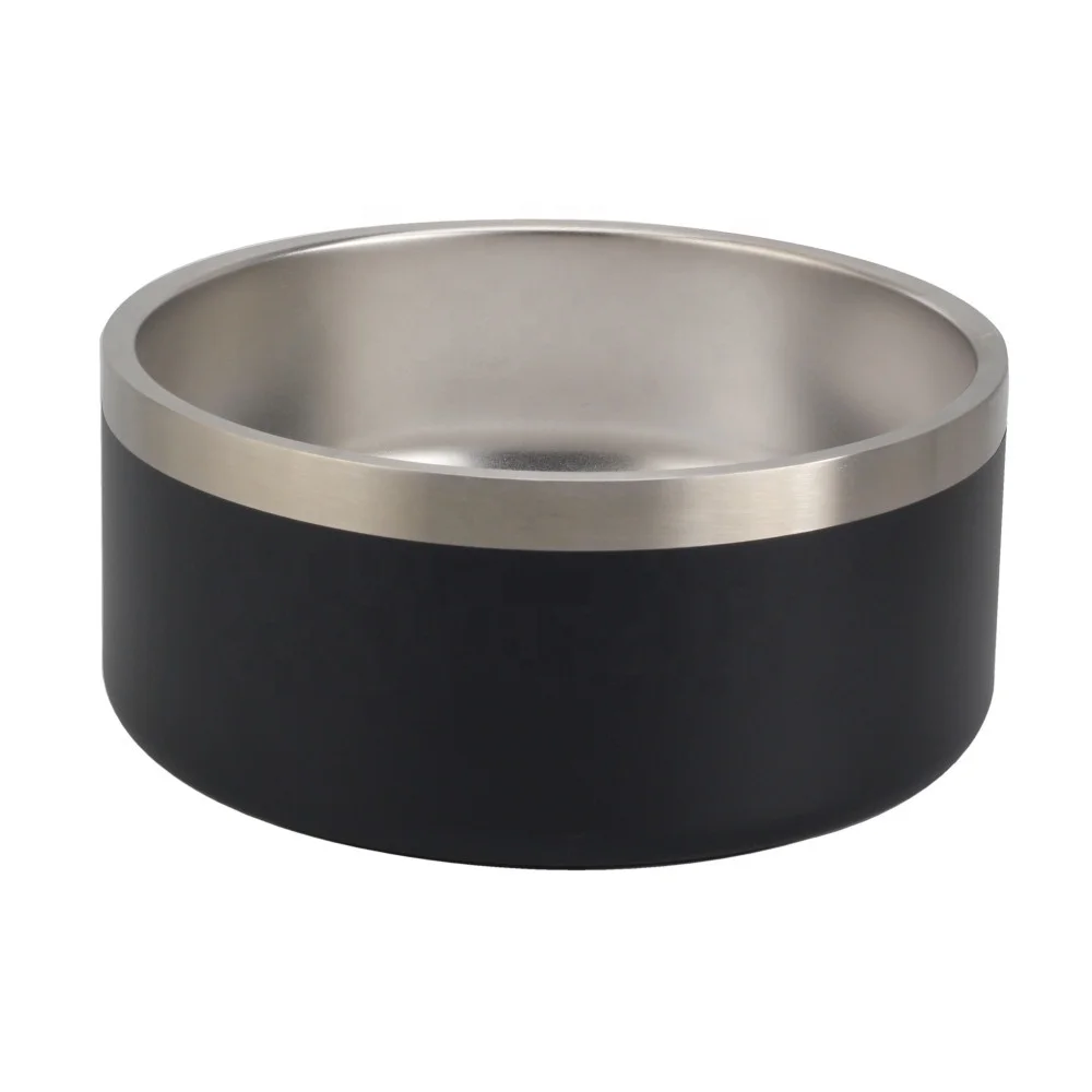 Heavy Duty Insulated Double Wall Stainless Steel Dog Bowl With Non-Slip Base