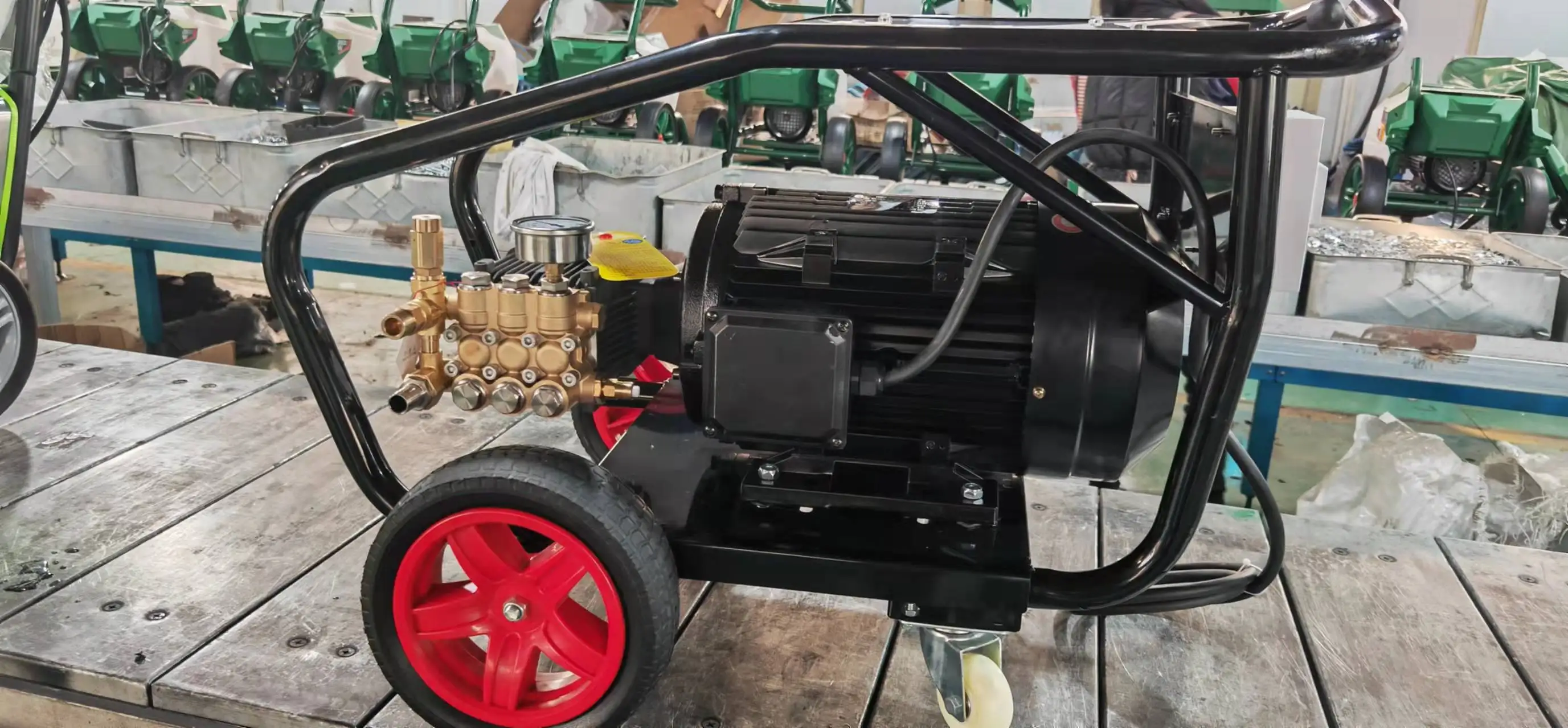 3 Wheel Commercial 11Kw 200 Bar 300 Bar heavy duty High Pressure Cleaner washer Cleaning Machine