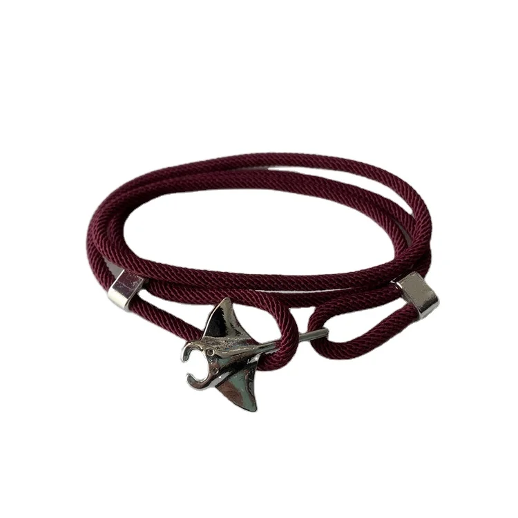 2022 New Design Devil Fish Charms Fish Shaped charm Bracelet Manta fish bracelet