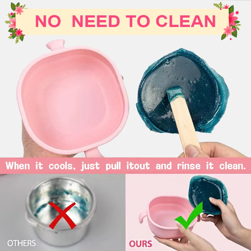 Hot Sell Hair Removal Wax Bowl Lightweight Material Easy To Carry And Folding Mini Silicone Wax Pot