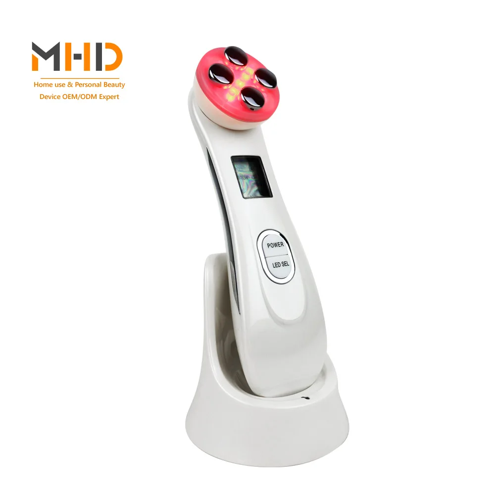 Mesotherapy Electroporation Anti-Wrinkle Face Lift Skin Tightening Machine EMS LED Photon Therapy Face Massage RF Beauty Device