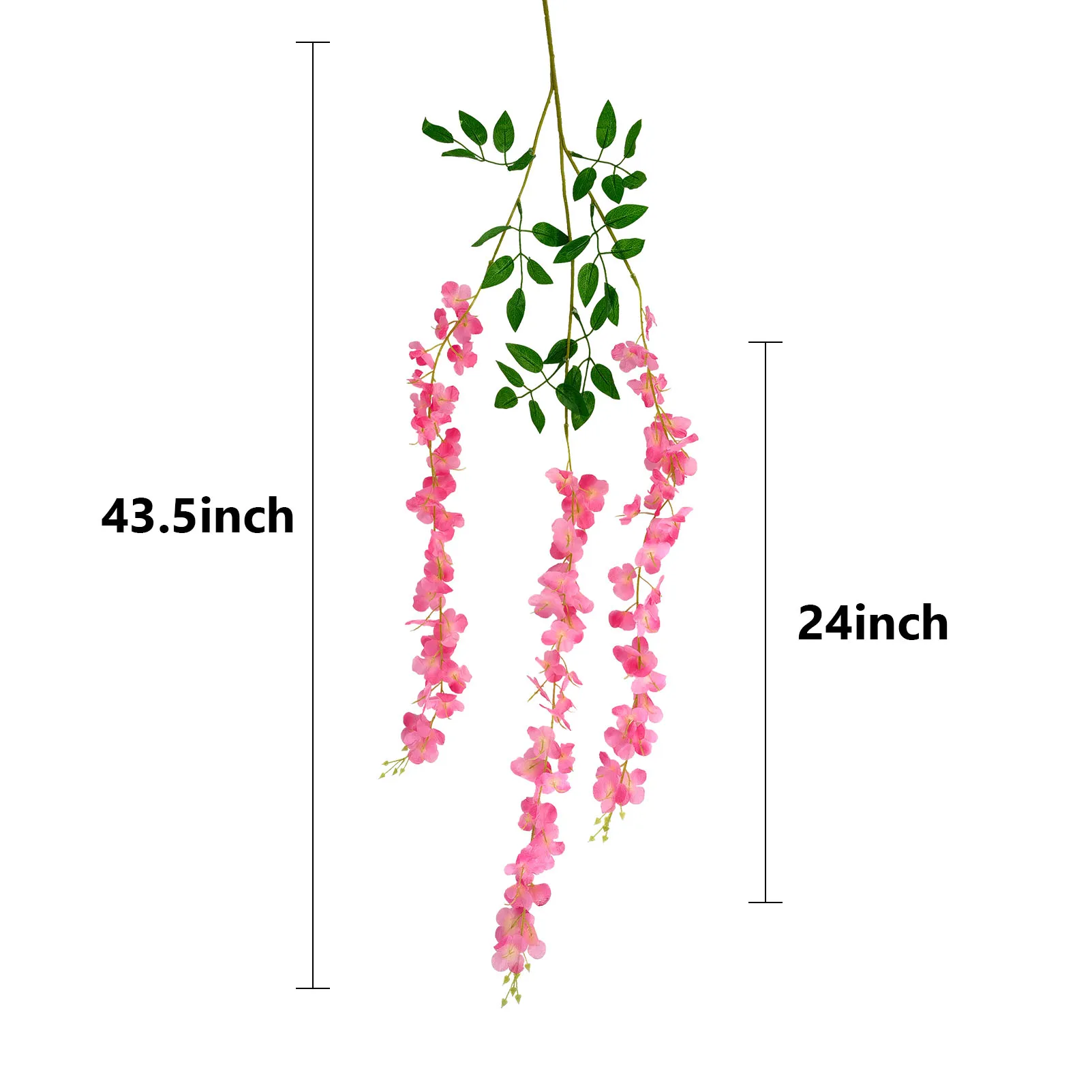 6pcs/pack Wholesale Party Decoration Garland Hanging Silk Wisteria Flower Strings Artificial Marigold Garland For Wedding