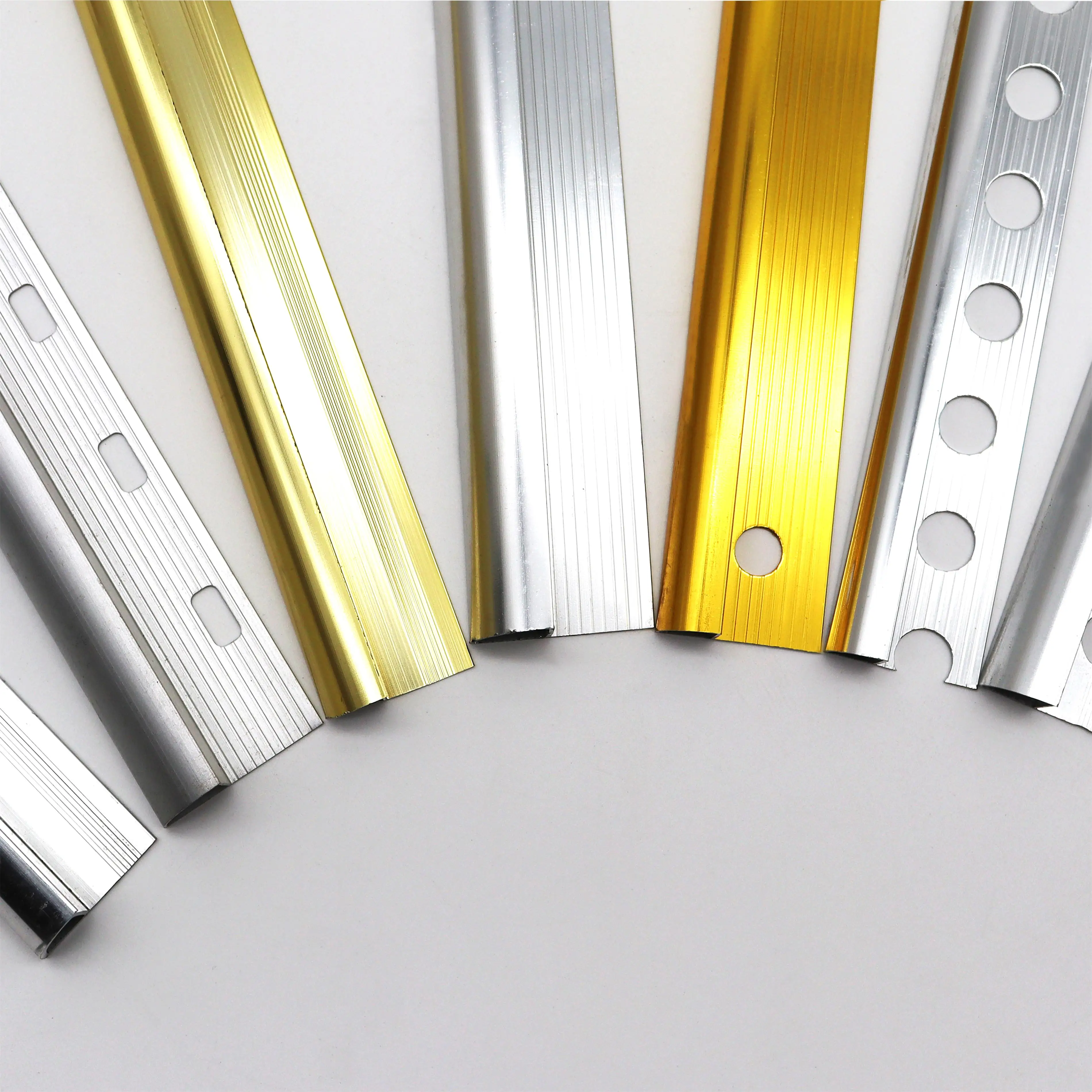 Customized Aluminium Round Edge Metal Tile Edge Finishing Trim Profiles