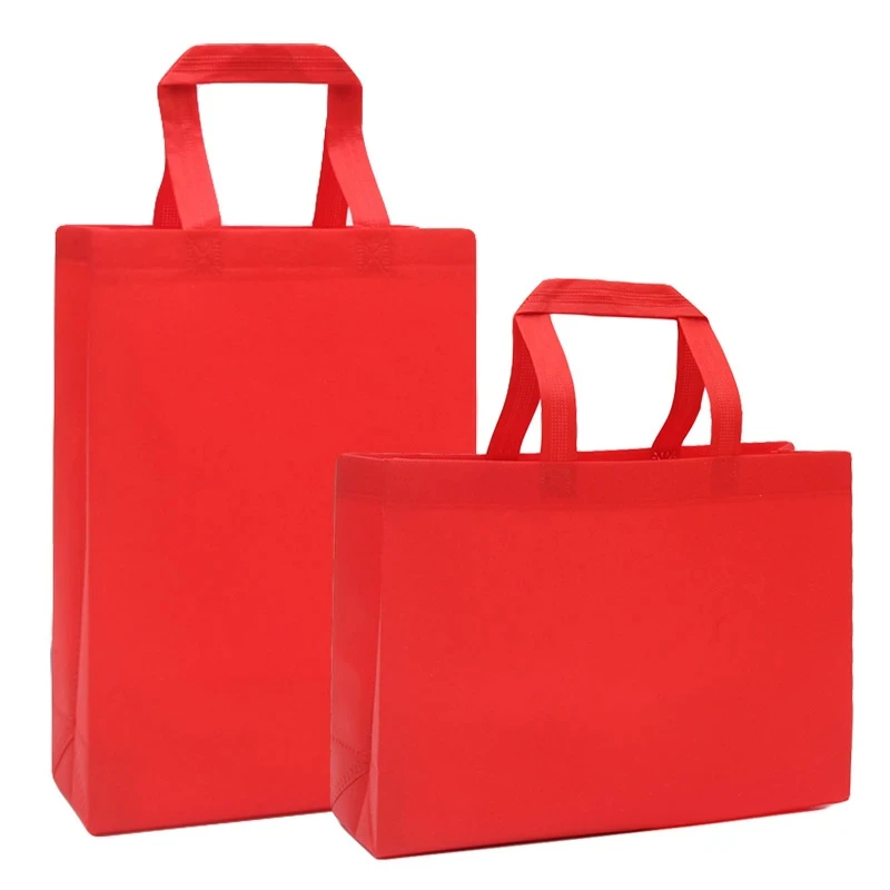 ultrasonic sealing non-woven bag charcoal packing biodegradable supermarket die cut bag fabric carry shopping bag wholesale