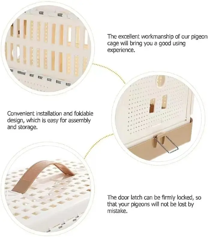 Bird Travel box Folding Pigeon Box Easy to Clean for Training and Release Available for 12-15 Pigeon Birds Small Animals cage