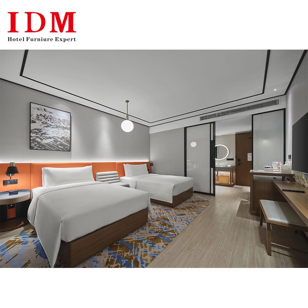 Resident Hotel Furniture 5 Star Bedroom Sets High Quality Wooden King Size Hotel Luxury Queen Bedroom Set