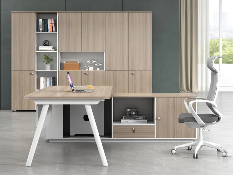 Modern CEO Boss L Shape Wooden Office Furniture Manager Executive Computer Desk