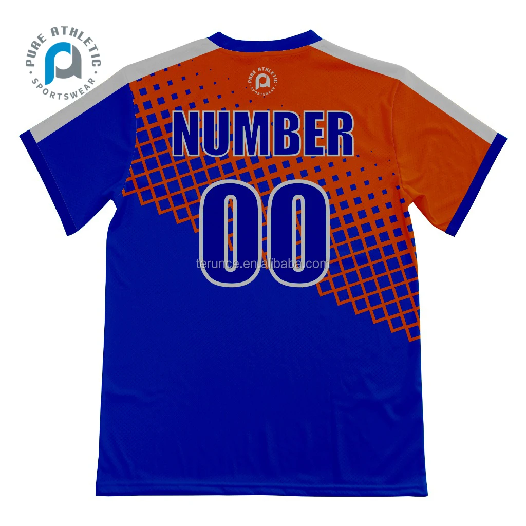 PURE Breathable Quick Dry Sublimation Printed Custom Own Design Wholesale Youth Adult Sports Training Football Shirts
