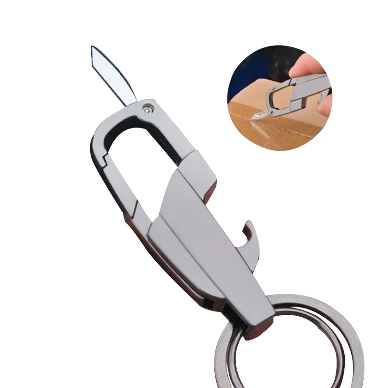 Cheap High-end Metal Keychain with Custom Logo with Bottle Opener Key chain for Promotional Gifts