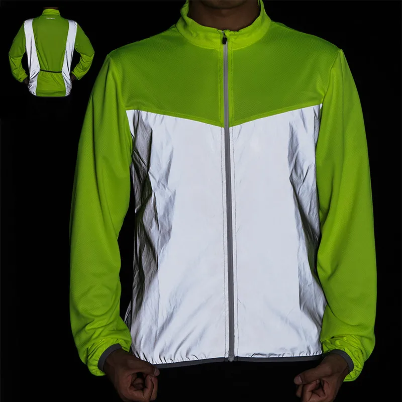 Cycling Reflector Jacket Bike Men Windproof Breathable Women Outdoor Sports Reflective Clothes