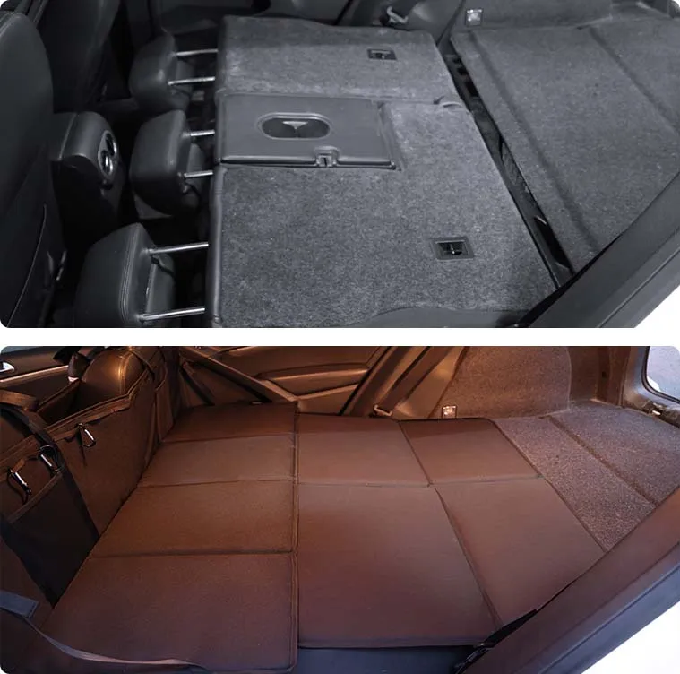 Promotional back seat car travel Fibreboard mattress PVC bed for set