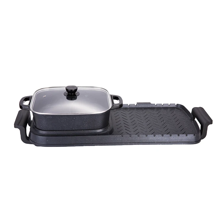 Table Mini Smokeless Grill/ Frying/ Square Hotpot Pan Bbq Grill Electric Grill