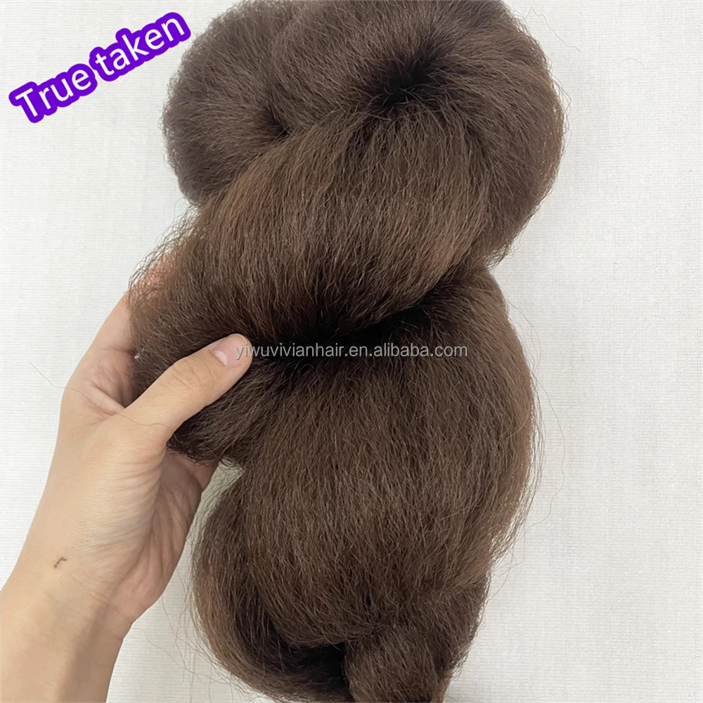 Vivian Hair factory platinum fibre direct top quality meche kinky afro feel like naturel bulk for braiding kinky straight hair